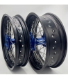 Paire de roues SUPERMOTARD 2WMX SE/F 13-23 Bleu