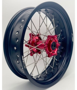 Paire de roues SUPERMOTARD 2WMX BETA RR 13-25 Rouge