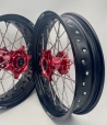 Paire de roues SUPERMOTARD 2WMX GASGAS EC/F et MC/F 21-25 Rouge